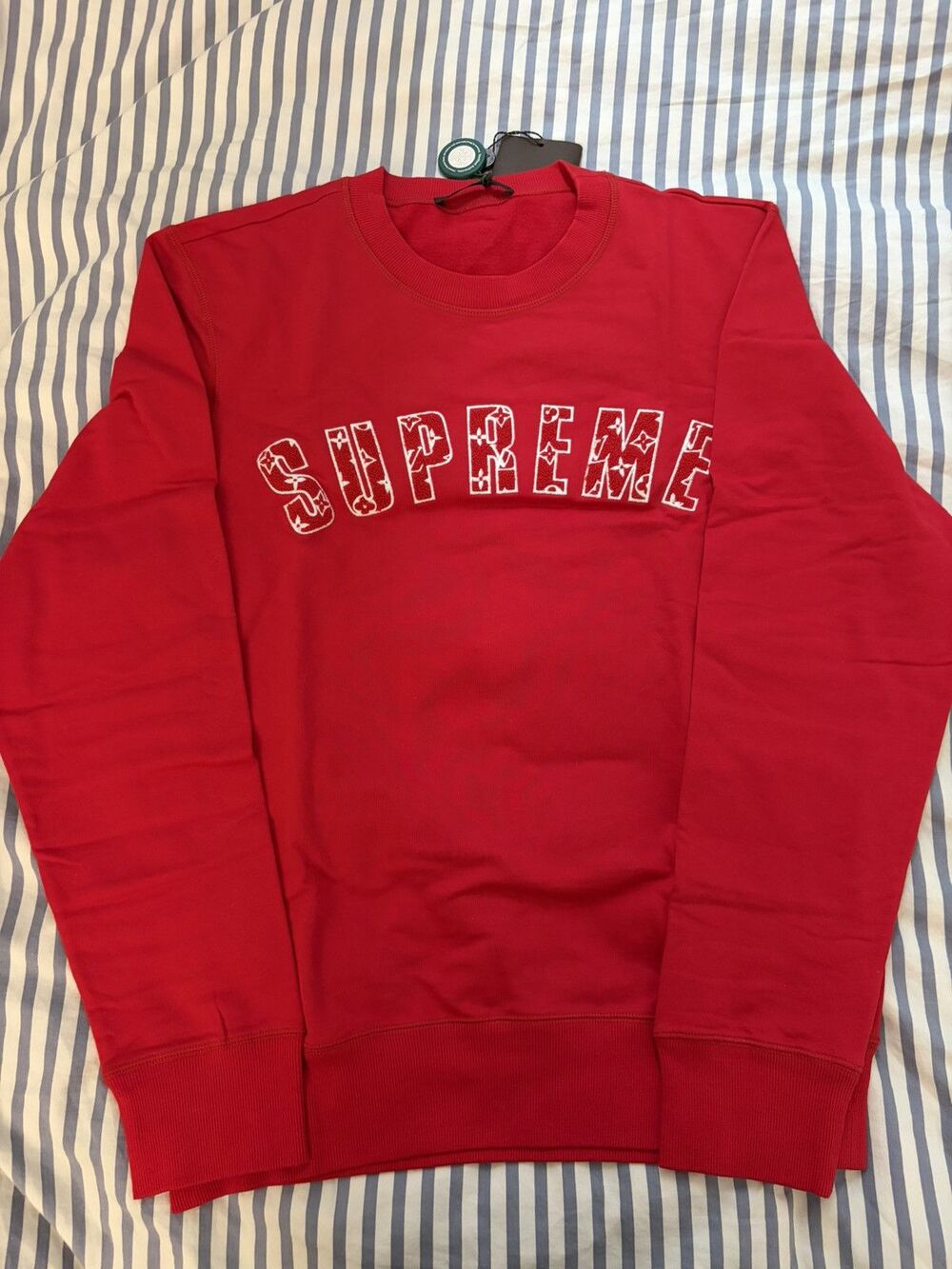 Louis Vuitton x Supreme Monogram Logo Crewneck Sweatshirt